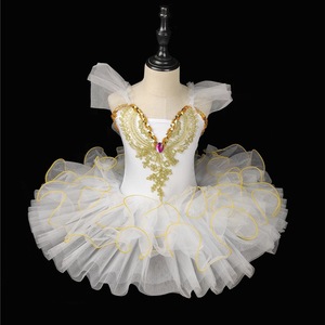 Tutú de Ballet para Niñas, Disfraz de Bailarina de Lago de los Cisnes, Leotardo para Niñas Pequeñas, Disfraces de Danza Ballet - Product Image 1