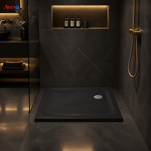 Receveur de <span class=keywords><strong>douche</strong></span> élégant en surface solide <span class=keywords><strong>sans</strong></span> joint pour suite parentale de luxe, villa, hôtel, rénovation de salle de bain, base de sol en pierre de résine - Product Image 1