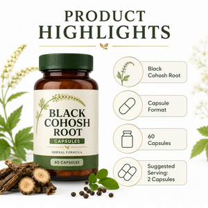 Cápsulas de Raíz de Cohosh Negro de 500 mg, Nuevo Estilo, Marca Privada, Suplemento Herbolario Natural para Adultos, Refuerzo Inmunológico, Antioxidante - Product Image 5