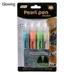 Juego de <span class=keywords><strong>Pintura</strong></span> Creativa <span class=keywords><strong>con</strong></span> Bolígrafo de Perla de 20 ml, 4 Colores Fluorescentes No Tóxicos y Lavables, para Niños, Manualidades Escolares, Arte 3D <span class=keywords><strong>con</strong></span> Puntos, en Blister - Product Image 2