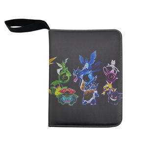 Collection de cartes Pokémon grande capacité à 4 compartiments, collection de cartes Dragon Flammé, collection de cartes à fermeture éclair en PU - Product Image 3