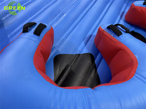 Flotteur gonflable vert de tube de remorquage de cavalier de natation sports nautiques gonflables bouée ouverte harnais résistant remorquable avec des anneaux en d - Product Image 5