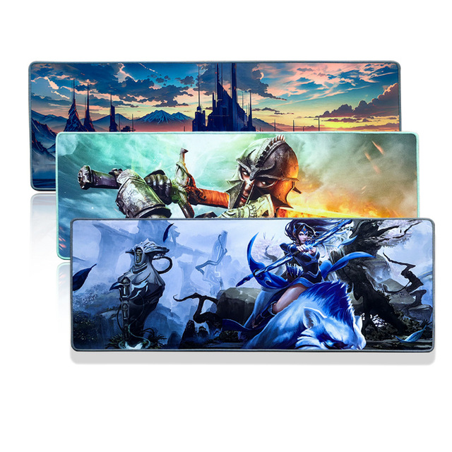 Custom Sublimation Large XXL Mouse Pad Non Slip Rubber Base Stitched Edge Mousepad for Gaming Office