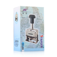 Machine de numérotation automatique manuelle à 8 chiffres en métal pour bureau, tampon auto-encreur pour l'impression sur papier