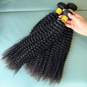 Wholesale 100% Unprocessed Human <b>Hair</b> Extensions Kinky <b>Curly</b> Weft <b>Hair</b> Bundles No Tangle - Product Image 4