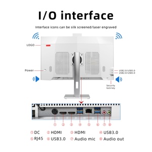 Portátiles baratos Aio Core I3 I5 I7 <span class=keywords><strong>de</strong></span> 23,8 "para Juegos <span class=keywords><strong>de</strong></span> oficina, escritorios Monoblock, Barebone, todo en uno, Pc, Gamer - Product Image 4