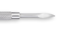 OMI Professional Premium P-03 Repousse-cuticules simple extrémité, ensemble manucure pédicure 110 mm en acier inoxydable plaqué gris pour usage esthétique