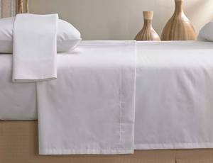 Cotone bianco 200TC 300TC 400TC 500TC 600TC hotel letto di qualità foglio di lamiera piana lenzuolo dalla fabbrica diretta - Product Image 4