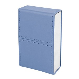 Estuche para Cigarrillos de Bolsillo en Cuero PU Azul Cielo, Diseño Clásico, Logotipo Impreso, Metal y Plástico para Almacenamiento de Accesorios para Fumar - Product Image 1