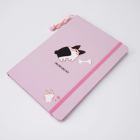 Cuaderno de Tapa Dura Personalizado con Diseño de Animales, Cuaderno con Banda Elástica de Dibujos Animados en Color, Bloc de Notas A5