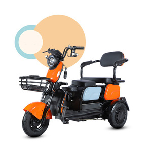 Triciclo Eléctrico para Adultos, Scooter de Movilidad de 3 Ruedas con Asiento y Cesta, Color Azul Claro - Product Image 3