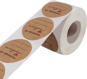 <span class=keywords><strong>Étiquettes</strong></span> pour bocaux de <span class=keywords><strong>confiture</strong></span> et de gelée (rondes de 2 pouces, 500/rouleau) avec lignes d'écriture - Papier Kraft de qualité alimentaire Impression CMYK/Pantone - Product Image 6