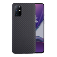 Coque de téléphone en fibre de carbone pour la protection de l'appareil photo one plus 8pro