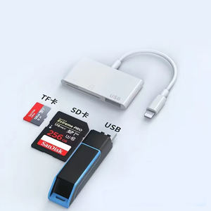 Hochwertiger USB-C-Hub <span class=keywords><strong>3</strong></span>-in-1 Typ-C Micro OTG TF SD Speicherkartenleser mit DC-Ausgang, tragbar - Product Image 6
