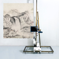 Máquina de impresión de pared Vertical 3D de nuevo estilo, impresora de barniz Digital de inyección de tinta portátil y máquina de pintura UV de pared de tinta de impresión