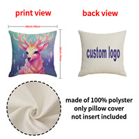 Vente en gros Sapin de Noël Bonhomme de neige Décoratif Oreillers Couverture Logo Personnalisé Polyester Coussin Décor Cas 45*45cm pour Canapé-Lit