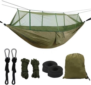 Hoge Kwaliteit <span class=keywords><strong>Camping</strong></span> Hangmat Met Net Licht Dubbele Parachute Hangmat Veilig En Zwaar - Product Image 2