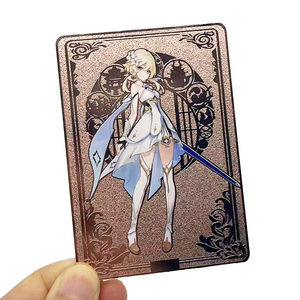 Penjualan terlaris kartu permainan berlapis emas kartun Anime logam campuran emas kustom kartu permainan Anime koleksi kartu - Product Image 5