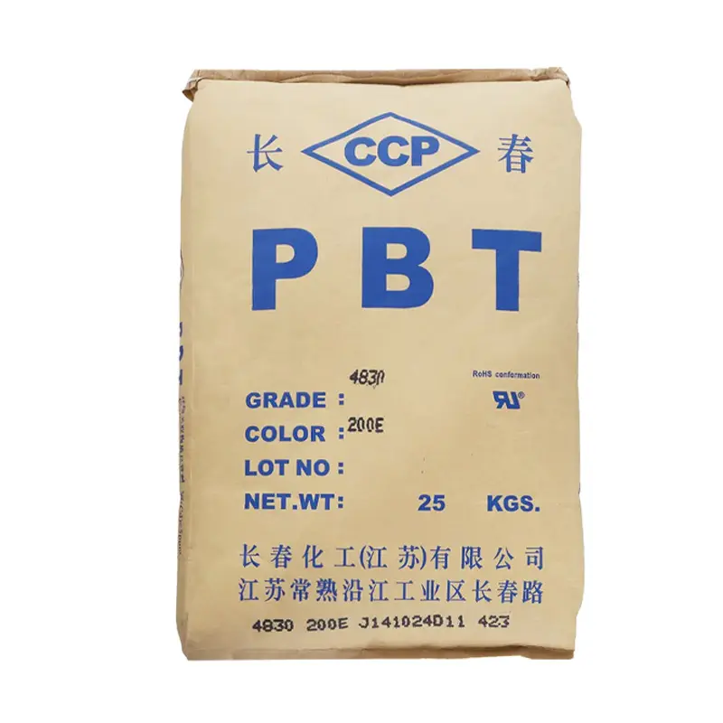 حبيبات بلاستيكية PBT تشانغشون PBT 4830BK من الألياف الزجاجية معززة بنسبة 30% ومعوقة للحرائق مواد خام بلاستيكية طبيعية/لون أسود PBT