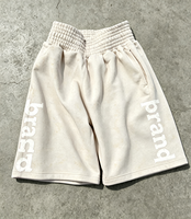 Short en molleton personnalisé de haute qualité, coupe ample, style vintage, imprimé sérigraphié, de la marque Street Wear