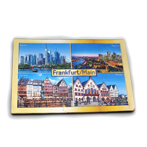 Imán de Refrigerador de Aluminio con Diseño de <span class=keywords><strong>Frankfurt</strong></span>, Alemania, Recuerdo - Product Image 1