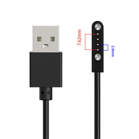 Kabel Pengisi Daya USB 4 Pin 5V 1A untuk Jam Tangan Pintar 7.62mm Konektor Magnetik 4Pin Kabel Pengisi Daya Smartwatch