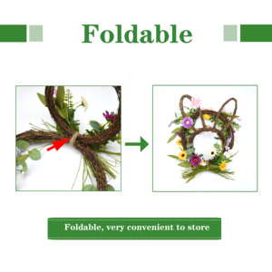 Mới Hiện Đại Chất Lượng Cao Phục Sinh <span class=keywords><strong>Bunny</strong></span> Vòng Hoa Trang Trí Nội Thất Trứng Phục Sinh Tường Treo Nhân Tạo Hoa Vòng Hoa Kỳ Nghỉ Trang Trí - Product Image 3