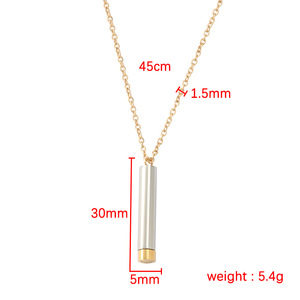 Kalung Silinder DIY dengan Pesan Tersembunyi, Dapat Ditarik, Tahan Air, Bahan Stainless Steel, Dapat Dilepas, Kosong, untuk Wanita & Pria, Perhiasan Berkualitas - Product Image 3