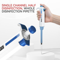Pipette électronique monocanal PUNX en plastique avec volumes de 0,1 µl et 1000 µl, support personnalisé ODM