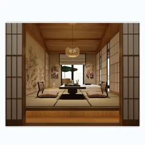 Japanese push raga and room door restaurant partition tatami teahouse solid wood door