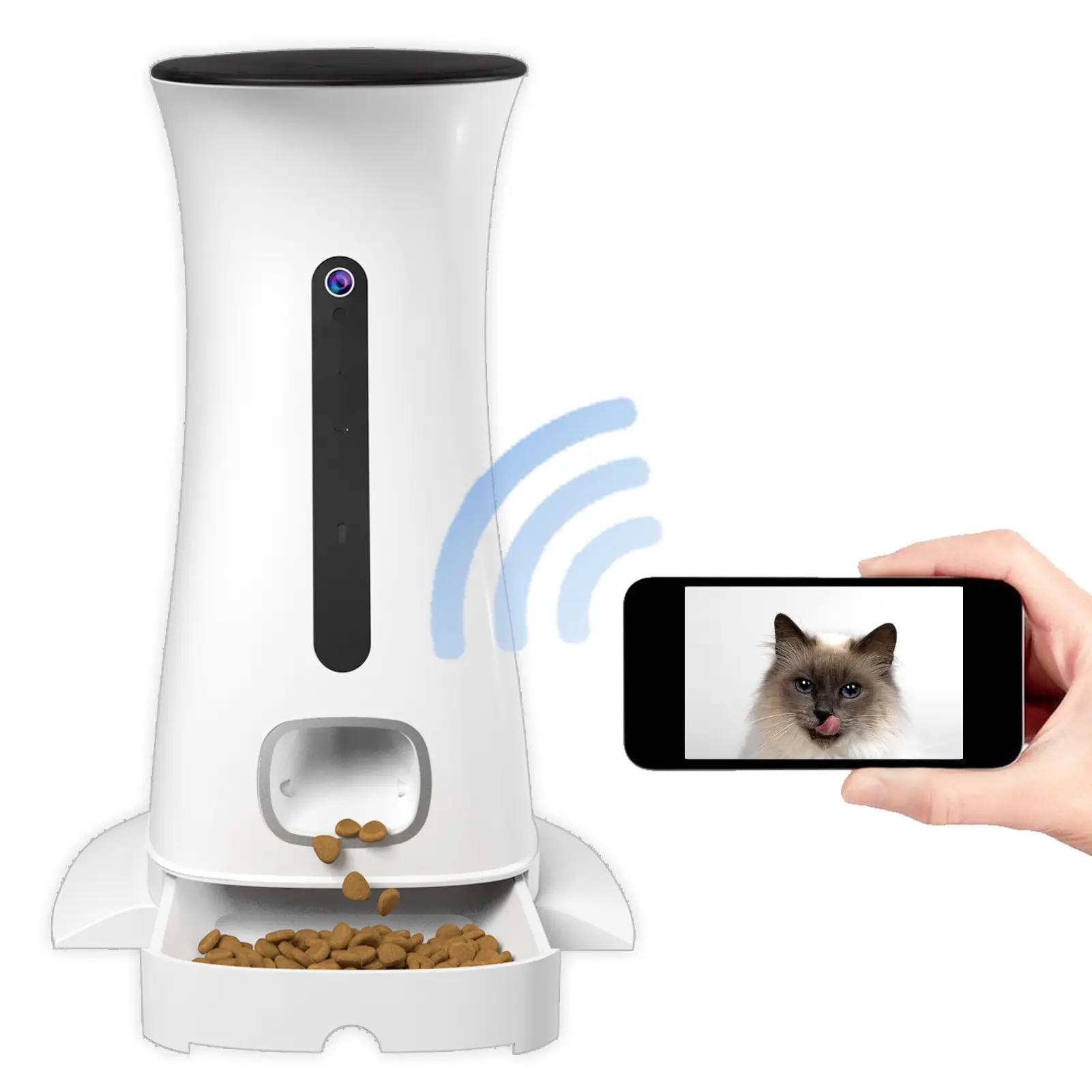 Automatic Dog And Cat Feeder Wi-fi Enabled Pet Food Dispenser Feeder With Camera