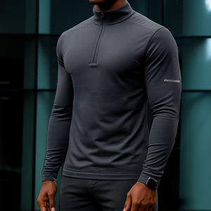 Quick Dry Breathable Sports Fitness <b>Workout</b> Active Wear Men's T-shirts Wholesale <b>Long</b> <b>Sleeve</b> Gym T Shirts - Product Image 1