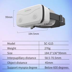 <span class=keywords><strong>Casque</strong></span> de réalité virtuelle G15 à <span class=keywords><strong>prix</strong></span> avantageux, lunettes VR tout-en-un, jeu pour téléphone, lunettes 3D pour smartphone IOS Android, boîte VR 3D - Product Image 5