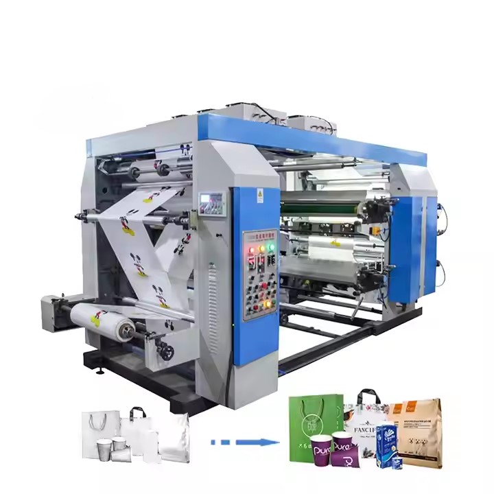 3-Color Plastic Logo Flexographic Printing Machine for Printed Products