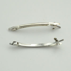 Barrette française en métal argenté, 10 pièces, 6.5cm, 2.55 pouces, épingles à cheveux, pour bricolage, accessoires pour cheveux - Product Image 3