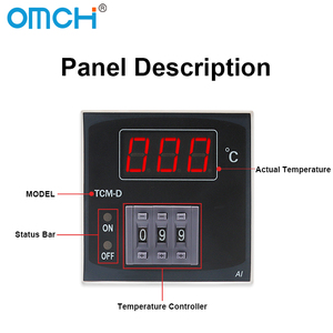 OMCH TC Series Salida de relé Pantalla <span class=keywords><strong>digital</strong></span> inteligente Control <span class=keywords><strong>PID</strong></span> Controlador de temperatura del horno para automatización del hogar - Product Image 3