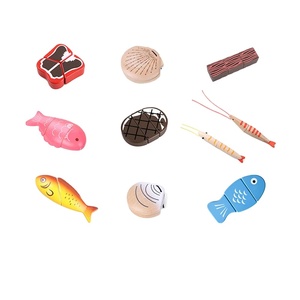 Jouets de <span class=keywords><strong>cuisine</strong></span> en bois pour enfants : ensemble de découpe de poisson, viande et fruits de mer pour tout-petits - Product Image 1