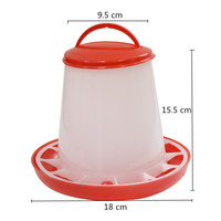 Mangeoire à poulet de 1 kg, mangeoire pour oiseaux, fournitures d'alimentation pour poulailler, mangeoire pour animaux de ferme