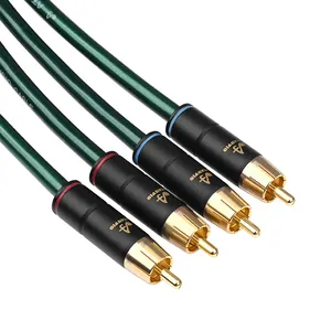 ATAUDIO HiFi 2rca音频电缆RCA公对公电缆用于电视放大器音频扬声器低音炮2 RCA电缆