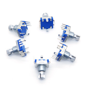 Aangepaste rotatie-encoder met drukknopfunctie, 6mm sleufas, PCB-montage, encoder-schakelaar voor bedieningsknop volume-aanpassing - Product Image 1