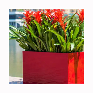 Cajas de macetas modulares cuadradas, maceta de flores de plástico de autoriego y grandes macetas de cerámica para exteriores, combinación de esquina del jarrón