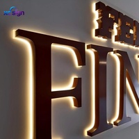 Enseigne LED 3D rétroéclairée en acier inoxydable sur mesure de qualité supérieure, compatible HomeKit, transformateur CA, télécommande, pour bâtiments et commerces
