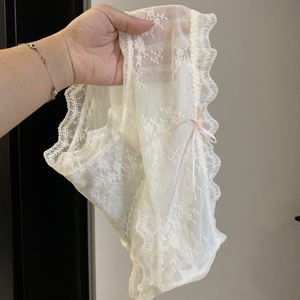 Braguitas Triangulares de Encaje Sexy para Mujer, Transpirables y Absorbentes de Humedad, de Cintura Media con Efecto Levanta Glúteos - Product Image 6