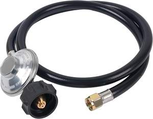 Regulador de parrilla de propano Universal QCC1 y manguera 5/8 ''tuerca acampanada hembra regulador de parrilla de <span class=keywords><strong>Gas</strong></span> piezas de repuesto conector de tubo - Product Image 2