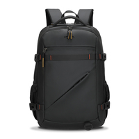 Sac à dos léger pour ordinateur portable, sac à dos de bureau noir, sacs à dos pour ordinateur portable imperméables, logo personnalisé, antivol, sacs d'école pas chers