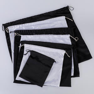 Peruk için özel Logo boyutu lüks ipek çanta giysi saklama İpli toz torbaları çanta hediye mücevherat saç saten çanta kılıfı - Product Image 3