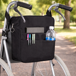Sac de rangement multi-poches personnalisé pour déambulateur, fauteuil roulant et aides à la mobilité - Product Image 1