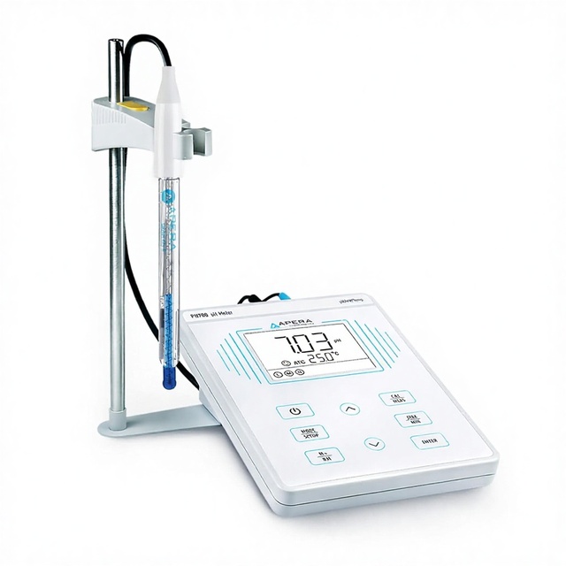 HEDAO Instruments PH700-VS Benchtop Lab pH Meter LCD Display 9.5x9.3x4 Inches for Viscous Liquids Coatings Skincare Sugarcane