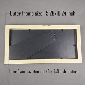 Bán Trực Tiếp Từ Nhà Máy Khung Hóa Đơn Đô La Đen 4X9 Inch Bao Gồm Giá Vẽ Thảm Khung Ảnh Bằng Gỗ Trơn Sáng Tạo Thủ Công - Product Image 4