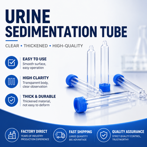Tube à sédiments urinaires de 12 ml avec bouchon à vis, fond conique en PS, tube de prélèvement d'échantillons d'urine pour laboratoire hospitalier - Product Image 1